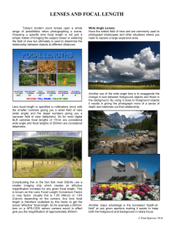 lenses and focal length - Burlington PhotoWorkshops