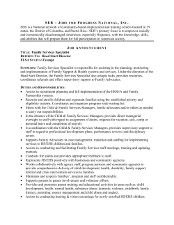 SER – J SER is a National network of community