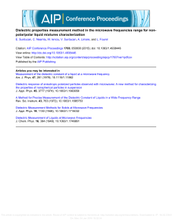 Dielectric properties measurement method in the microwave