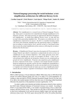 Natural language processing for social inclusion: a text simplification
