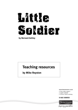 NWS Web Sheets Little Soldier - Pearson Schools and FE Colleges