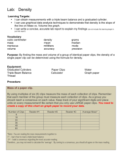 Lab: Density - TonkaDensity