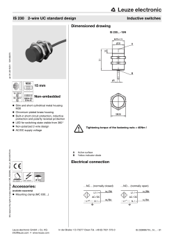 Accessories: Dimensioned drawing Electrical connection IS 230 2