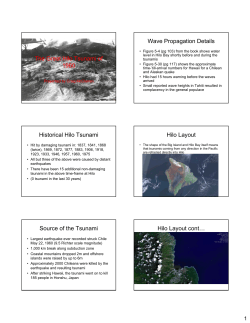The Great Hilo Tsunami of 1960 Historical Hilo Tsunami Source of