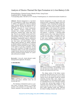 Analysis of Electro-Thermal Hot Spot Formation in Li-Ion-Battery
