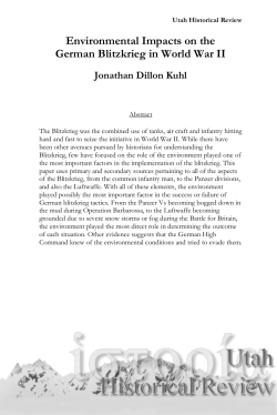 Environmental Impacts on the German Blitzkrieg - E