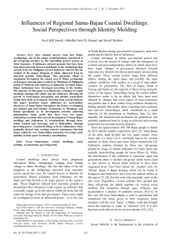 Influences of Regional Sama-Bajau Coastal Dwellings: Social