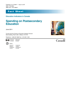 Spending on Postsecondary Education
