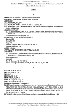 Index (Volume 72) - International Law Studies