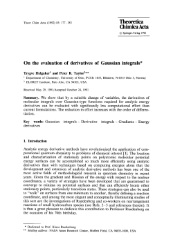 On the evaluation of derivatives of Gaussian integrals