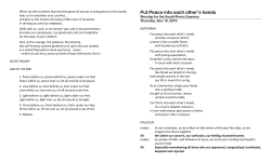 Regional Council liturgy