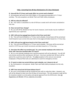 FAQs: Converting from 40 Hour Workweek to 37.5