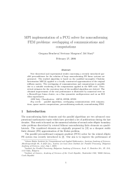 MPI implementation of a PCG solver for nonconforming FEM problems
