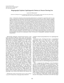 Biogeography Explains Cophylogenetic Patterns in Toucan