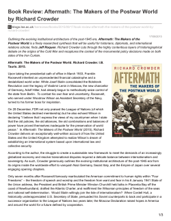 Book Review: Aftermath: The Makers of the Postwar World by