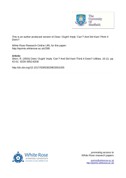 Does `Ought` Imply - White Rose Research Online