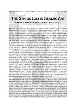 the genius loci in islamic art