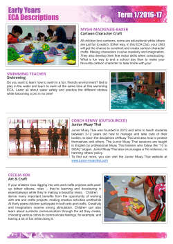 Early Years ECA Descriptions Term 1/2016-17