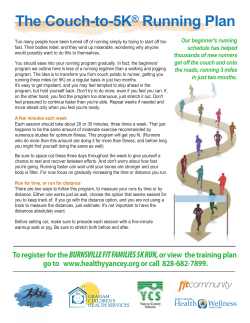 The Couch-to-5K&reg; Running Plan