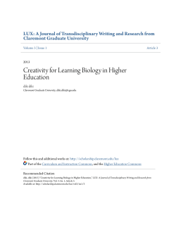 Creativity for Learning Biology in Higher Education