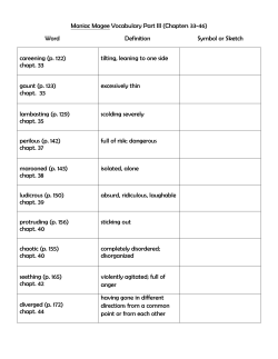 Maniac Magee Vocabulary Part III