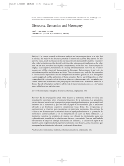 Discourse, Semantics and Metonymy - e