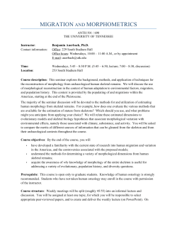 MIGRATION AND MORPHOMETRICS