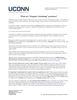 Organic Gardening Practices