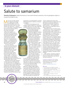 Salute to samarium