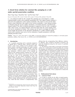 A closed form solution for constant flux pumping in a well under