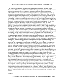 PREAMBLE TO KABUL DECLARATION