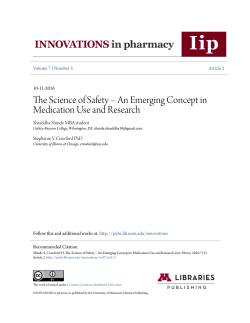 The Science of Safety - University of Minnesota Libraries Platform for