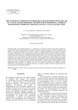 MECHANISMS OF AMMONIA-SYNTHESIS REACTION REVISITED