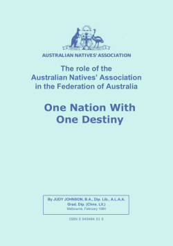 ANA Federation - Australian Unity