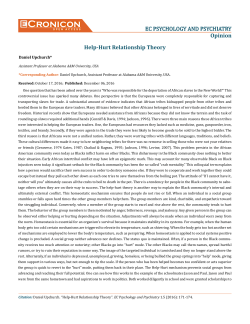 Help-Hurt Relationship Theory