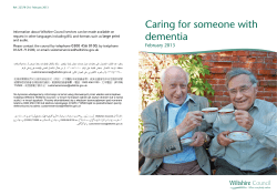 Caring for someone with Dementia Handbook