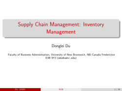 Supply Chain Management: Inventory Management