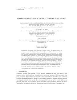Exploiting Emoticons in Polarity Classification of Text