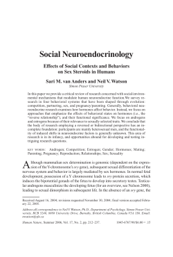 Social Neuroendocrinology