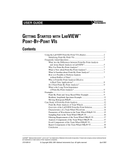 Getting Started with LabVIEW Point-By-Point VIs