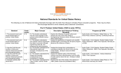 National U.S. History Standards