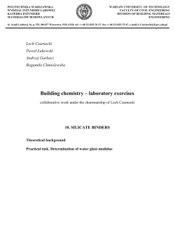 Building chemistry &ndash; laboratory exercises - ZIMB