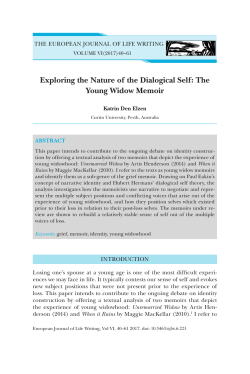 Exploring the Nature of the Dialogical Self: The Young Widow Memoir