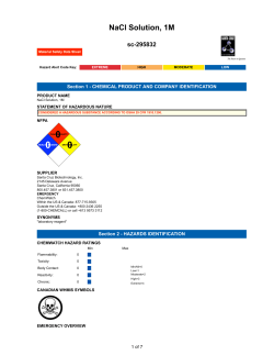 NaCl Solution, 1M - Santa Cruz Biotechnology