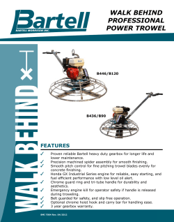 artell WALK BEHIND POWER TROWEL