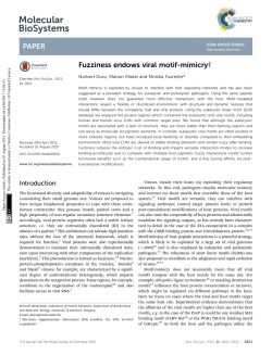 Fuzziness endows viral motif-mimicry - RSC Publishing