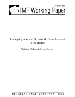 Unemployment and Structural Unemployment in the Baltics