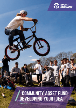 community asset fund developing your idea