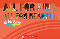 4 All for Books&trade; is also about giving back.