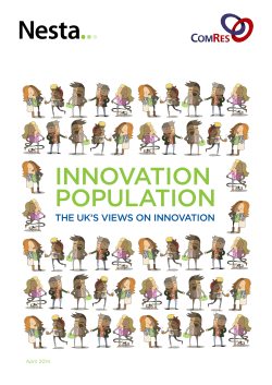 Innovation Population – The UK`s Views on Innovation